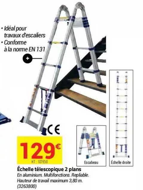 échelle télescopique 2 plans