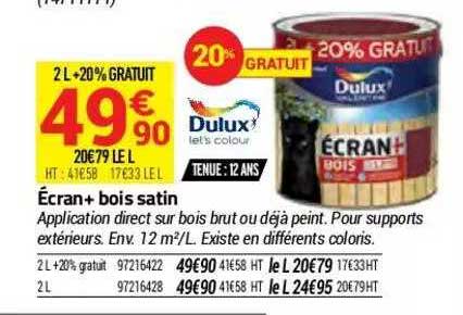 écran+ Bois Satin Dulux