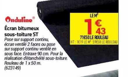 écran bitumeux sous-toiture st onduline