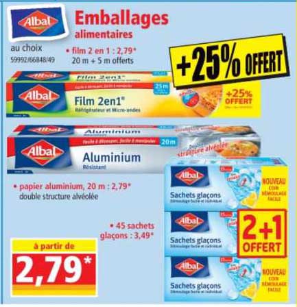 emballages alimentaires albal