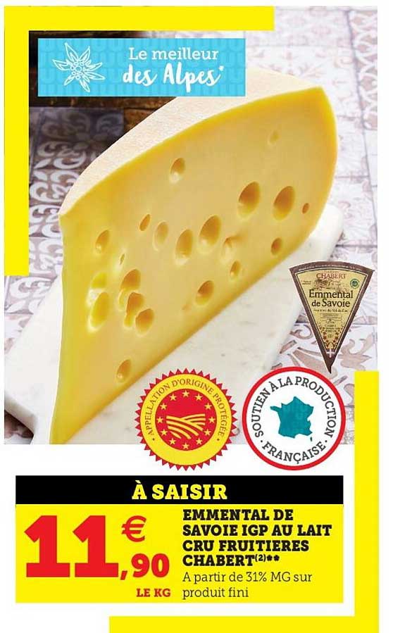 emmental de savoie igp au lait cru fruitières chabert
