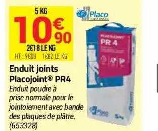 enduit joints placojoint pr4 placo