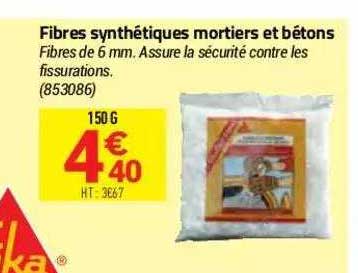 fibres synthétiques mortiers et bétons