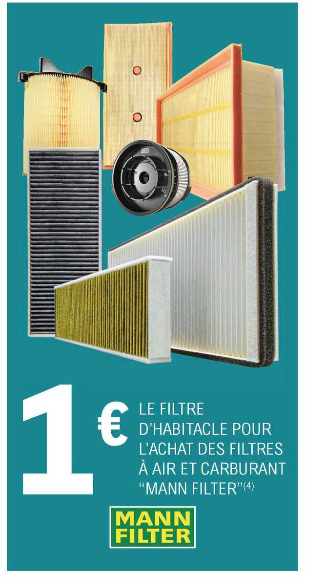 filtre d'habitacle pour l'achat des filtres à air et carburant "mann filter"