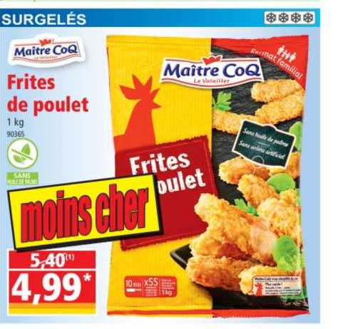 frites de poulet maître coq