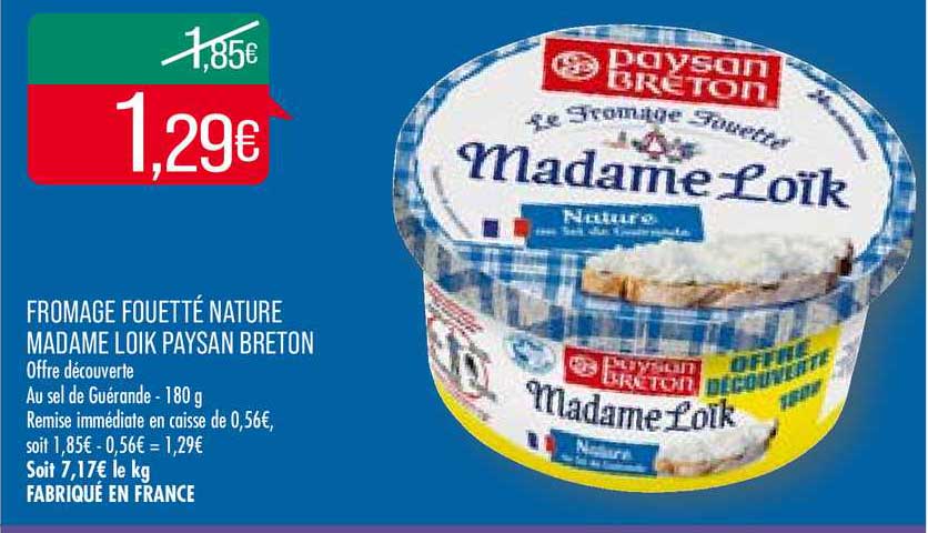 fromage fouetté nature madame loik paysan breton