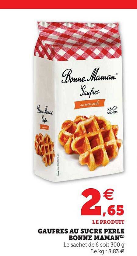 gaufres au sucre perlé bonne maman