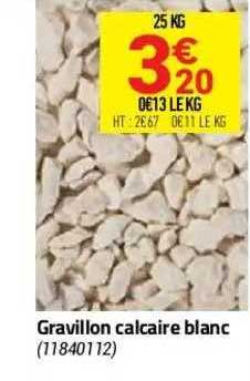 gravillon calcaire blanc