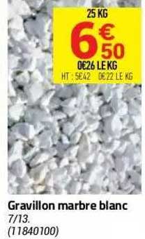 gravillon marbre blanc
