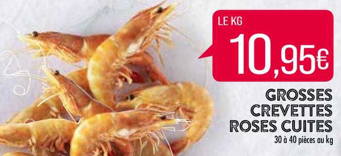 grosses crevettes roses cuites