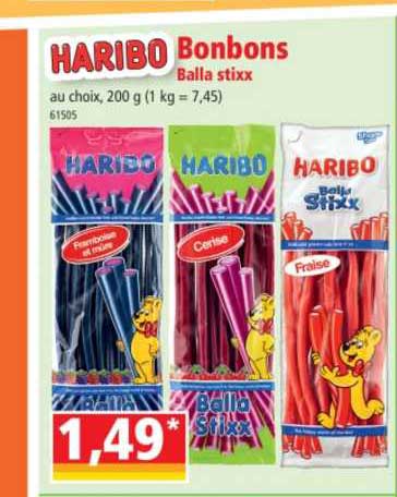 haribo bonbons balla stixx