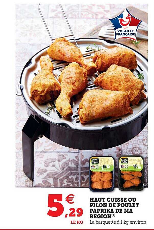haut cuisse ou pilon de poulet paprika de ma région