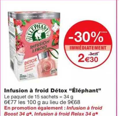 infusion à froid détox "éléphant" -30% immédiatement