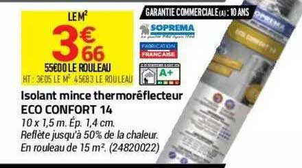 isolant mince thermoréflecteur eco confort 14