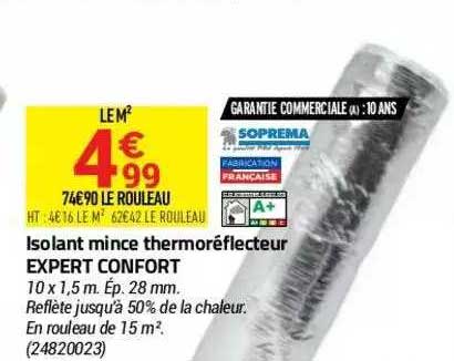 isolant mince thermoréflecteur expert confort
