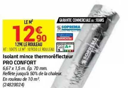 isolant mince thermoréflecteur pro confort