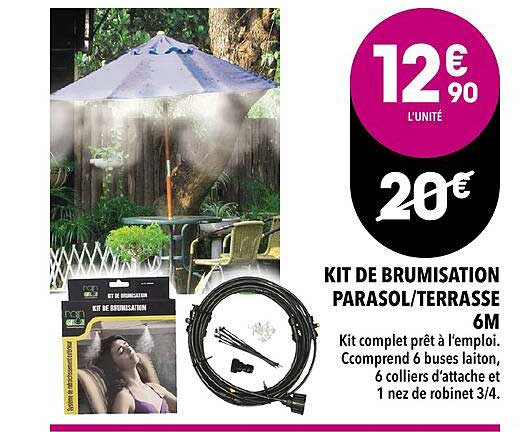 Kit De Brumisation Parasol Terrasse 6m