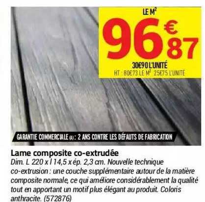 Lame Composite Co-extrudée