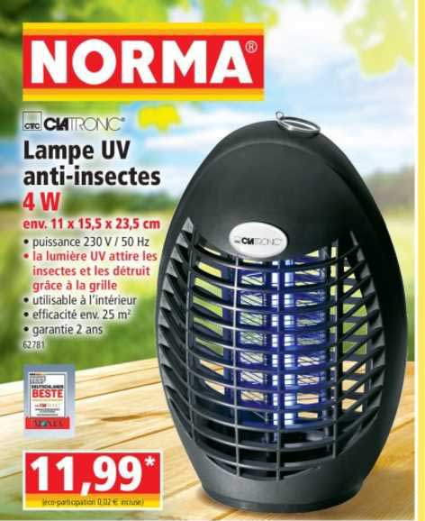 lampe uv anti-insectes clatronc