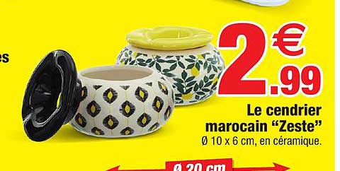 le cendrier marocain "zeste"