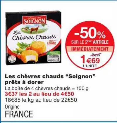 les chèvres chauds "soignon" prêts à dorer