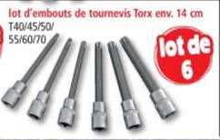 lot d'embouts de tournevis torx env. 14 cm