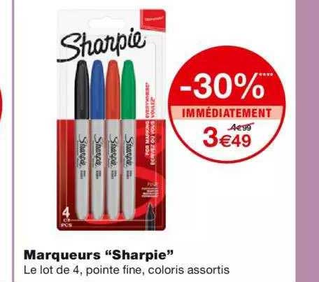 marqueurs "sharpie -30% immédiatement