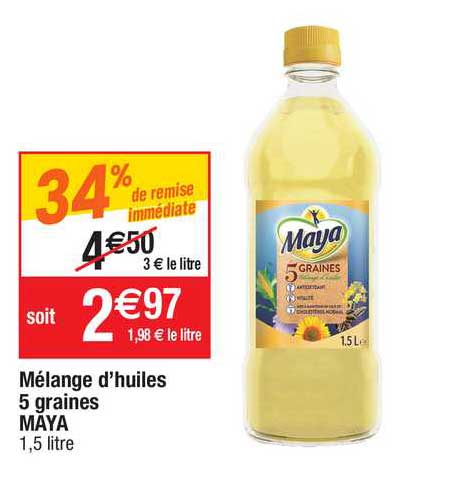 mélange d'huiles 5 graines maya