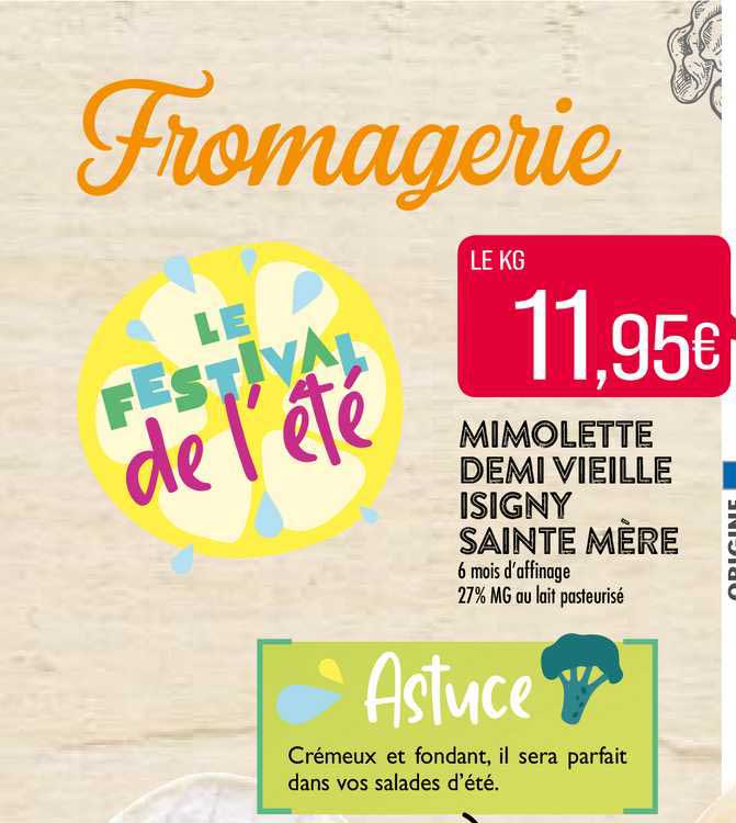 mimolette demi vieille isigny sainte mère