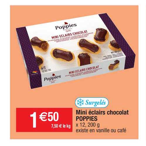 Mini éclairs Chocolat Poppies