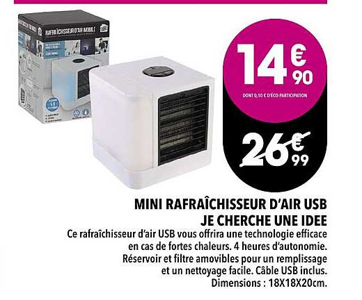 mini rafraîchisseur d'air usb