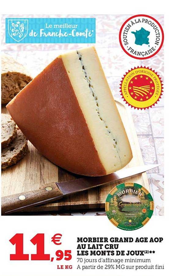 morbier grand âge aop au lait cru les monts de joux