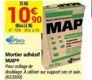 mortier adhésif map placo