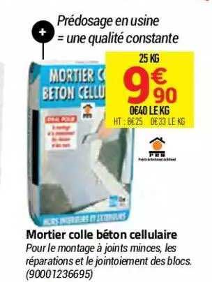 mortier colle béton cellulaire