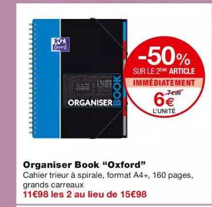 organiser book "oxford" -50% sur le 2ème article immédiatement