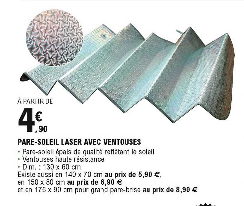 pare-soleil laser avec ventouses