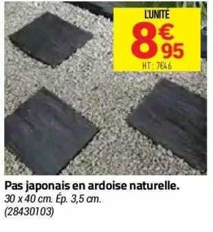pas japonais en ardoise naturelle