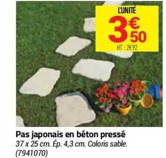 pas japonais en béton pressé