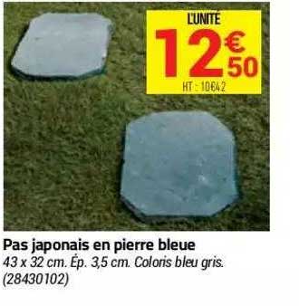 pas japonais en pierre bleue