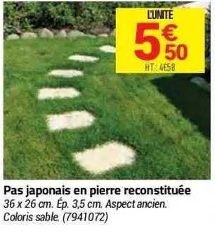 pas japonais en pierre reconstituée