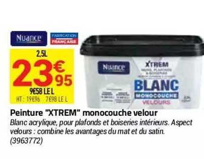 peinture "xtrem" monocouche velour