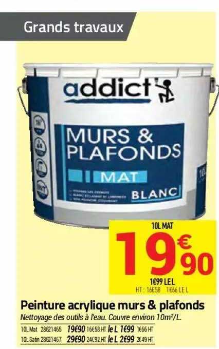 Peinture Acrylique Murs & Plafonds Addict
