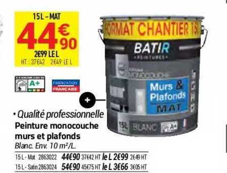 Peinture Monocouche Murs Et Plafonds Batir