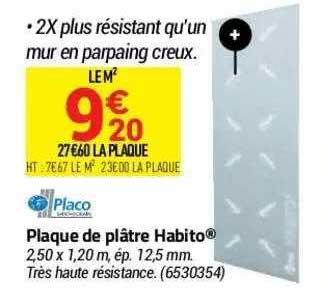 plaque de plâtre habito placo