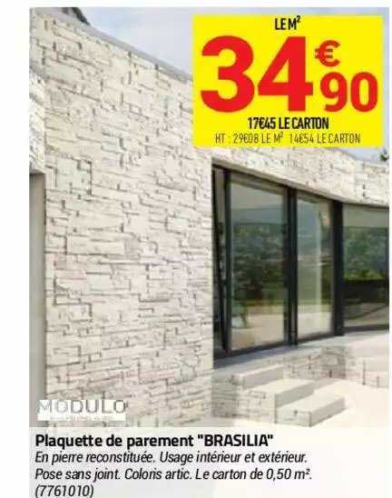 Plaquette De Parement "brasilia" Modulo