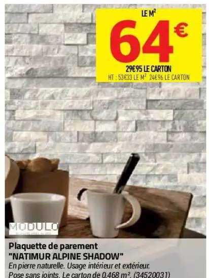 plaquette de parement "natimur alpine shadow"