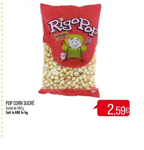 pop corn sucré