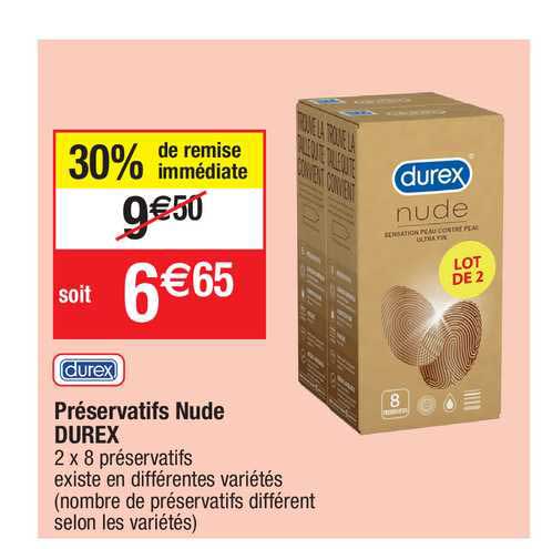 préservatifs nude durex