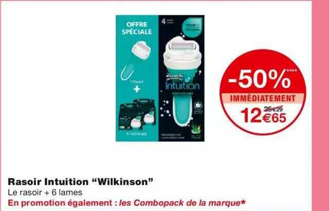 rasoir intuition "wilkinson" -50% immédiatement