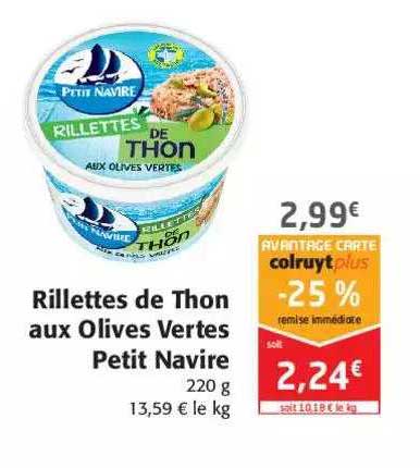 Rillettes De Thon Aux Olives Vertes Petit Navire